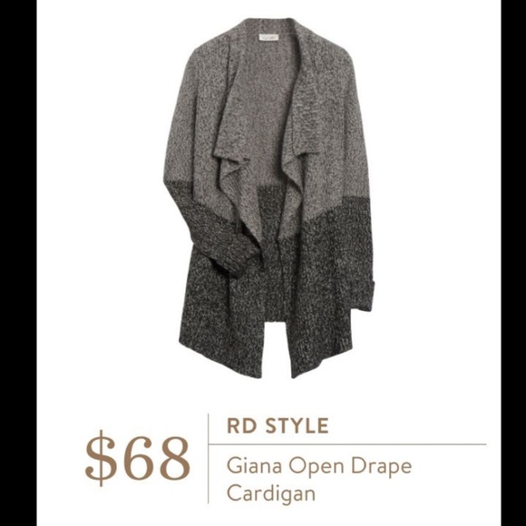 RD Style Two-Tone Gray Drape Cardigan - Picture 2 of 12